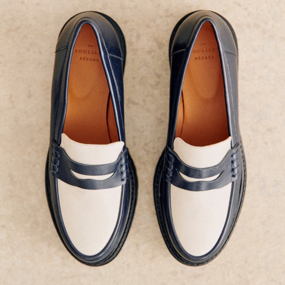 Sezane Albane Chunky Loafer in multi navy FR 37